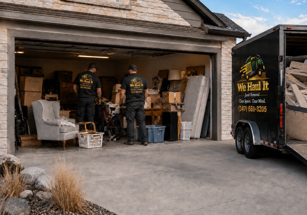 We Haul It logo on branded truck, trailer, or crew shirt